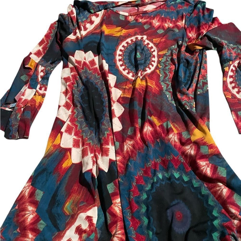 Kim Rogers Multicolor Geometric Dress size 1X new without tags